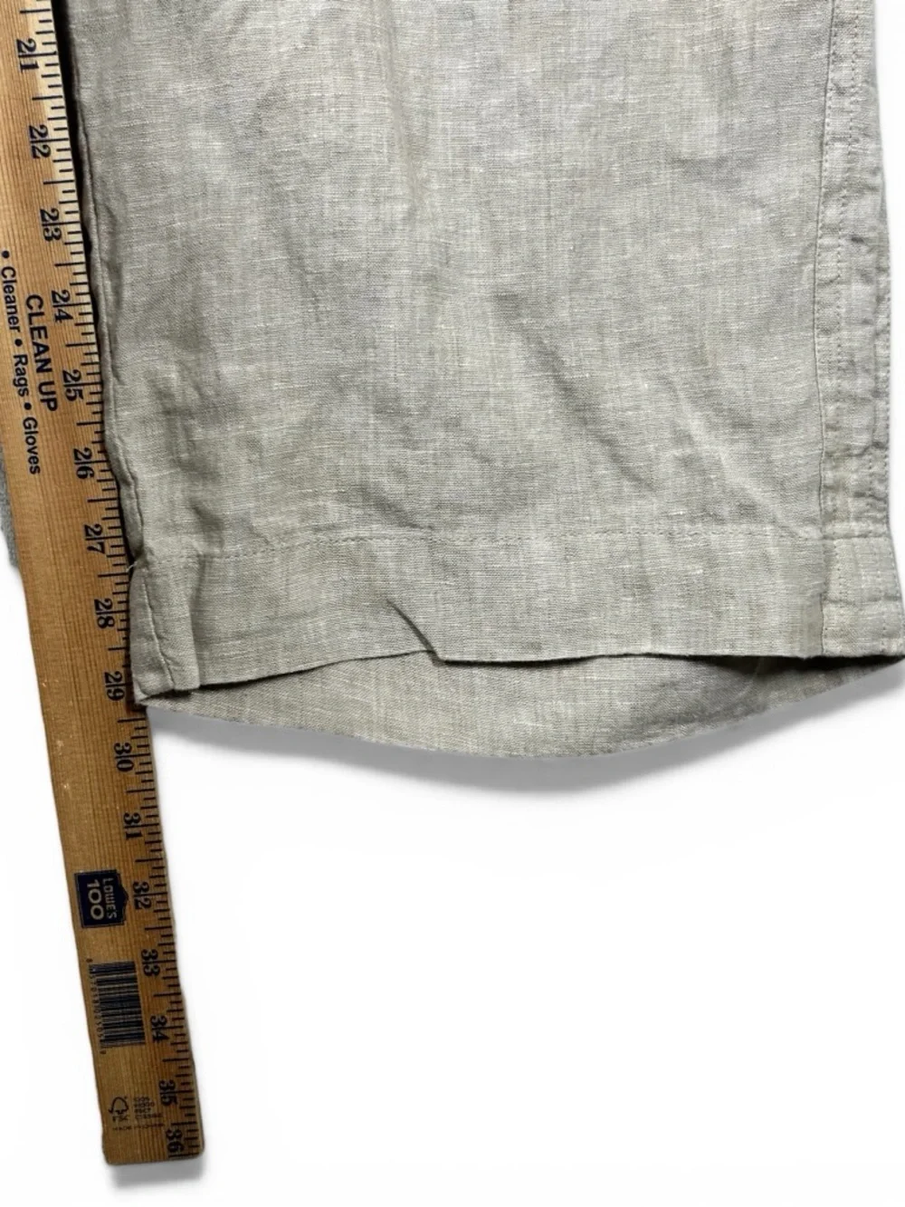 Quince Beige Drawstring Linen-Blend Trousers
